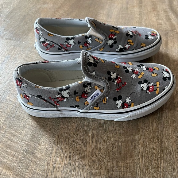 🆕 VANS Slip on shoes Mickey Mouse print kids size 3 - Picture 5 of 14